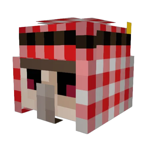 CesarVD Minecraft avatar head, 3D render