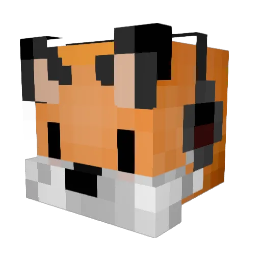 Cesar_The_Fox Minecraft avatar head, 3D render