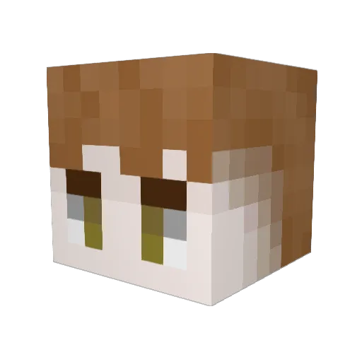 Cesarcarbo Minecraft avatar head, 3D render