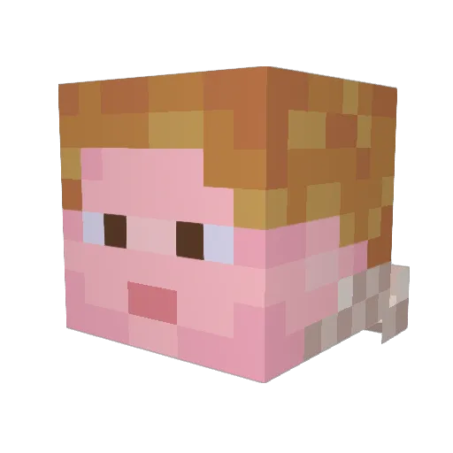 CesarePresu Minecraft avatar head, 3D render