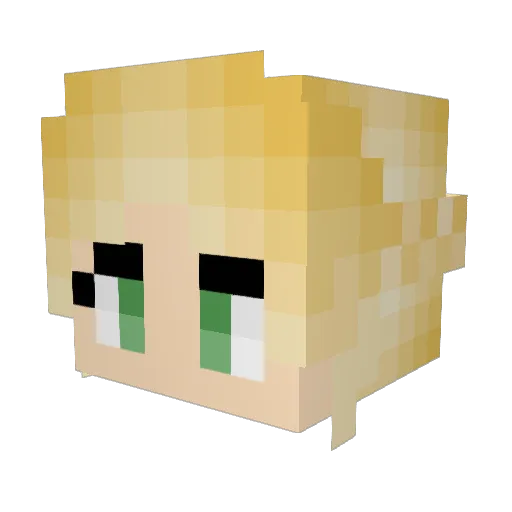 CesareTaylor Minecraft avatar head, 3D render