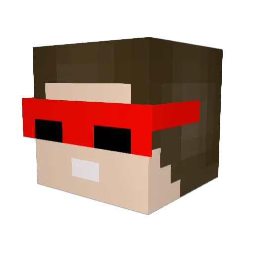 Cescca Minecraft avatar head, 3D render