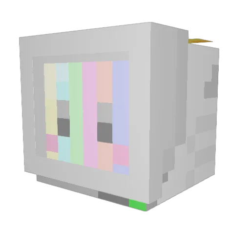 Ceshu Minecraft avatar head, 3D render