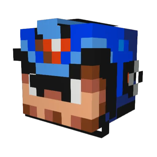 Cesitofen Minecraft avatar head, 3D render