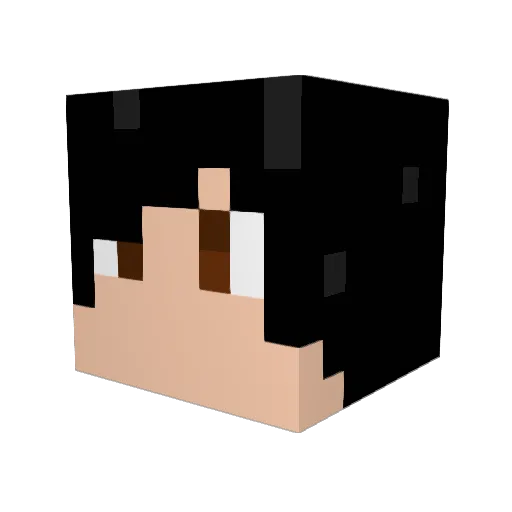 CesiumX Minecraft avatar head, 3D render