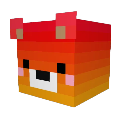 Cesstaria Minecraft avatar head, 3D render
