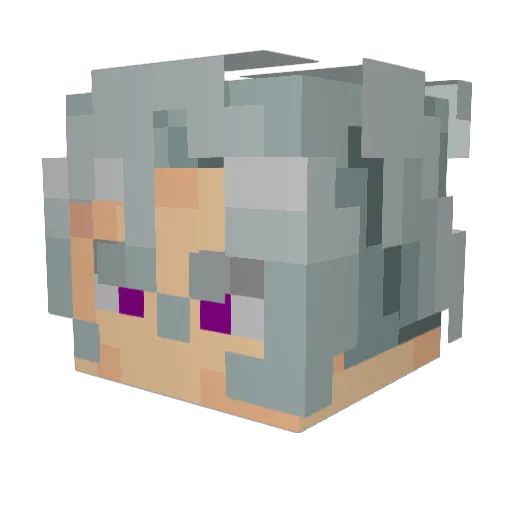 Cestistic Minecraft avatar head, 3D render