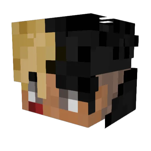 Cesuisgod Minecraft avatar head, 3D render