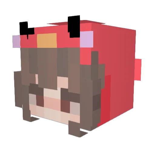 CesurveLina Minecraft avatar head, 3D render