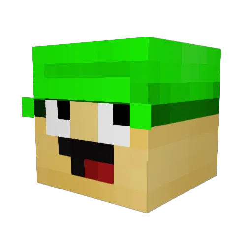 Cetato Minecraft avatar head, 3D render