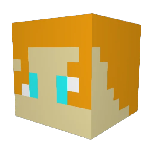 Cethon Minecraft avatar head, 3D render