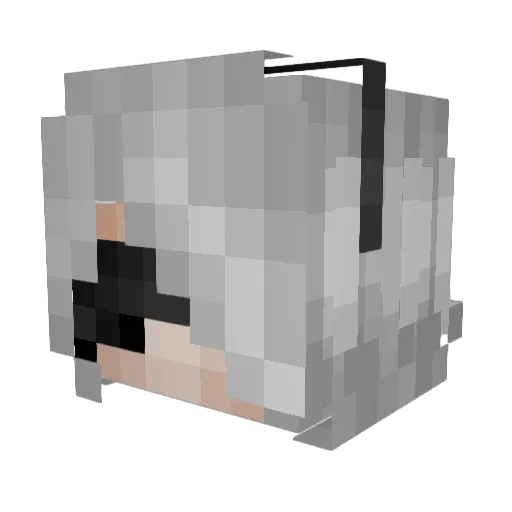 Cethre Minecraft avatar head, 3D render