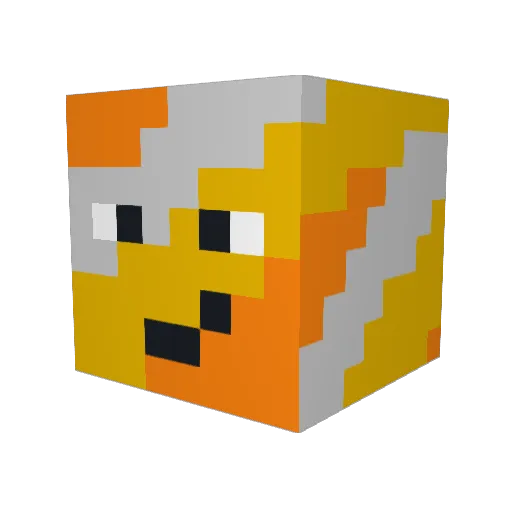 Cetiosaur Minecraft avatar head, 3D render