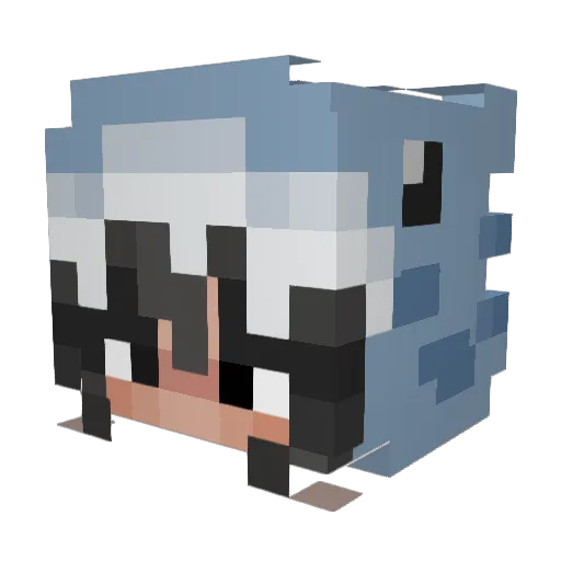 Cetodel Minecraft avatar head, 3D render