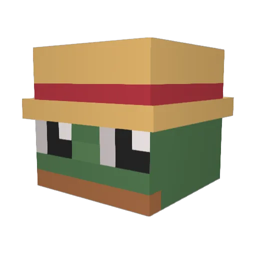 Cetrax_ Minecraft avatar head, 3D render