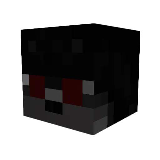 Cets Minecraft avatar head, 3D render