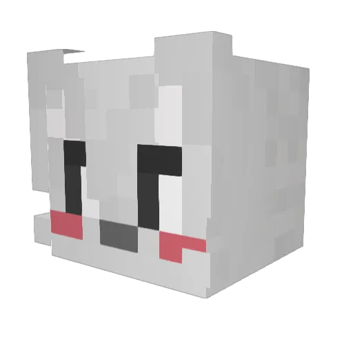 Cettire Minecraft avatar head, 3D render