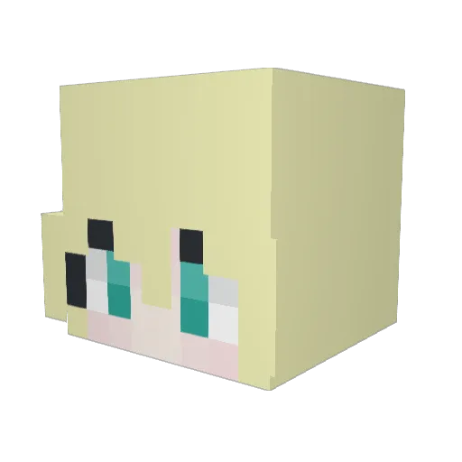 Ceupythellama Minecraft avatar head, 3D render