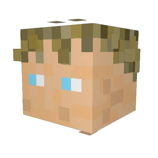 Cevedale3769 Minecraft avatar head, 3D render