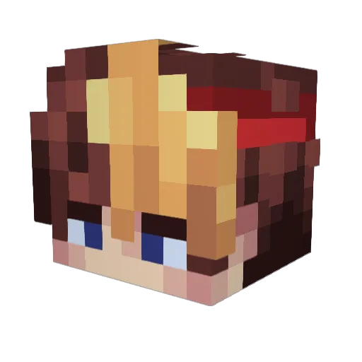 Cevilo Minecraft avatar head, 3D render