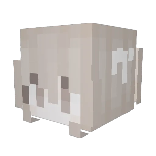 Cevis Minecraft avatar head, 3D render
