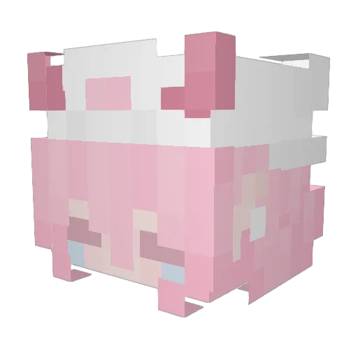 Cevrian Minecraft avatar head, 3D render