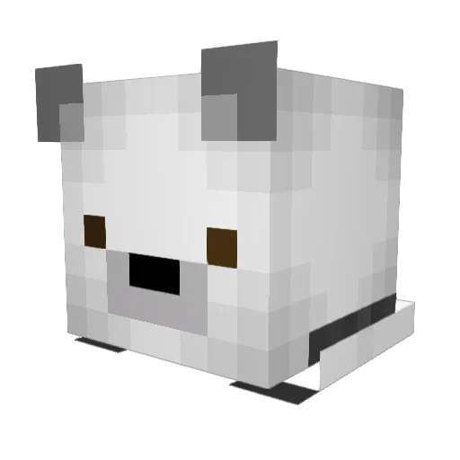 Cewole Minecraft avatar head, 3D render