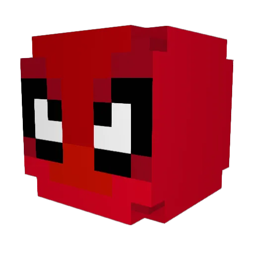 CexyCow Minecraft avatar head, 3D render