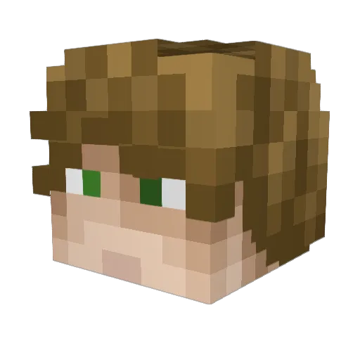 Cezahr Minecraft avatar head, 3D render