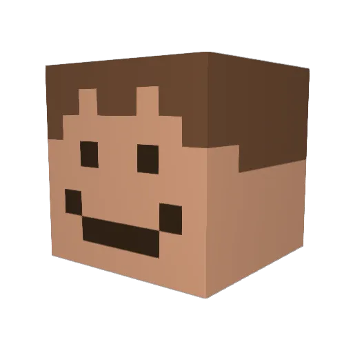 Cezar640 Minecraft avatar head, 3D render