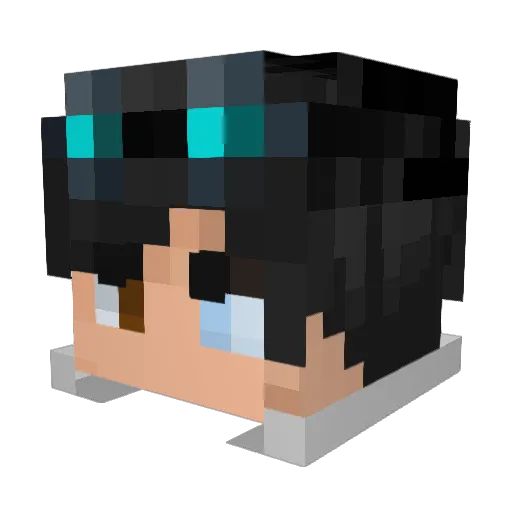 Cezinhaa Minecraft avatar head, 3D render