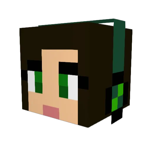 Cfideler Minecraft avatar head, 3D render
