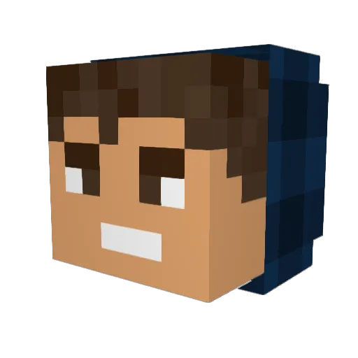 Cgeo Minecraft avatar head, 3D render