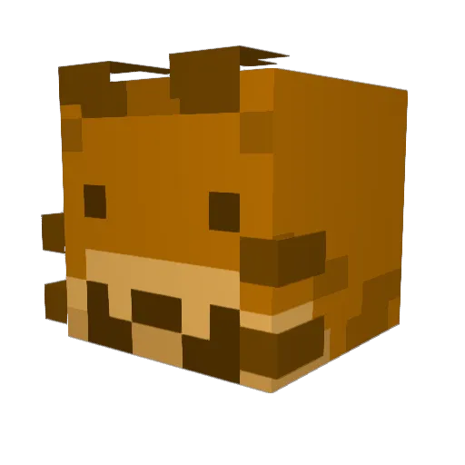 Ch00rlish Minecraft avatar head, 3D render