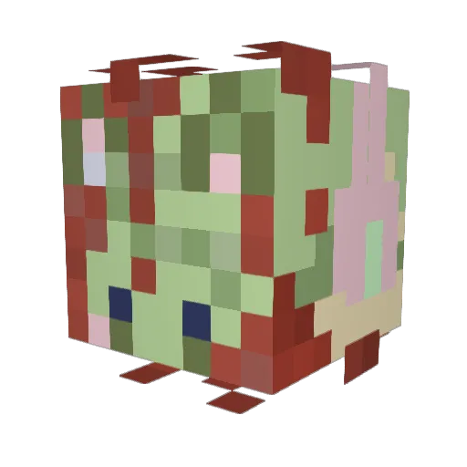 Ch0cCh1p Minecraft avatar head, 3D render