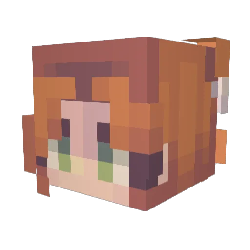 Ch0ccyMuffin Minecraft avatar head, 3D render