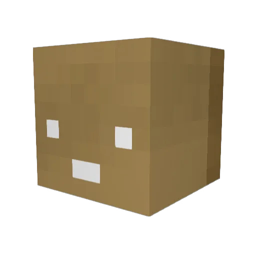 Ch0cobon Minecraft avatar head, 3D render