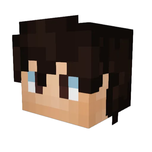 Ch0nkla Minecraft avatar head, 3D render