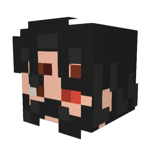 Ch0nko Minecraft avatar head, 3D render