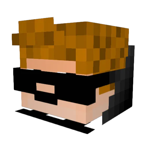 Ch0stCZ Minecraft avatar head, 3D render