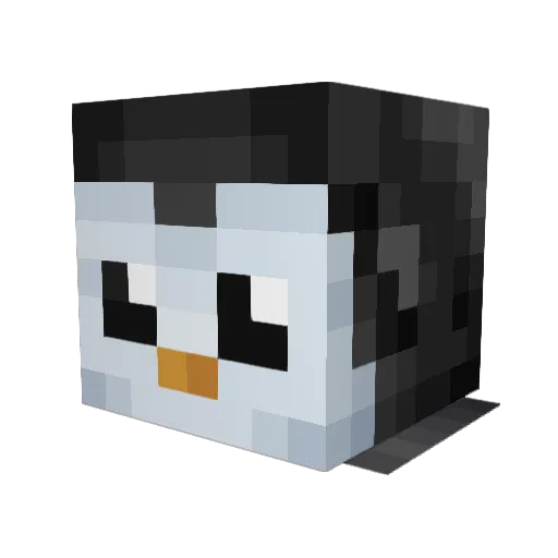 Ch0w1 Minecraft avatar head, 3D render