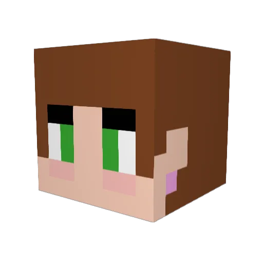 Ch0wsie Minecraft avatar head, 3D render