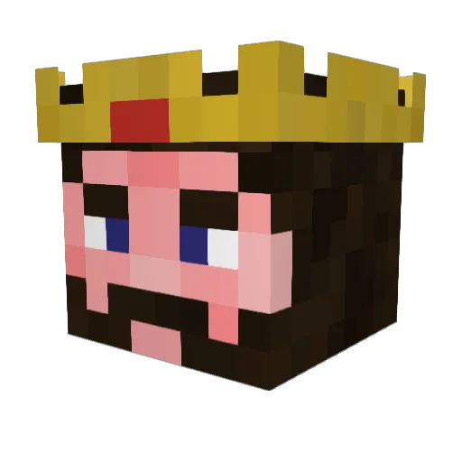 Ch0wsset Minecraft avatar head, 3D render