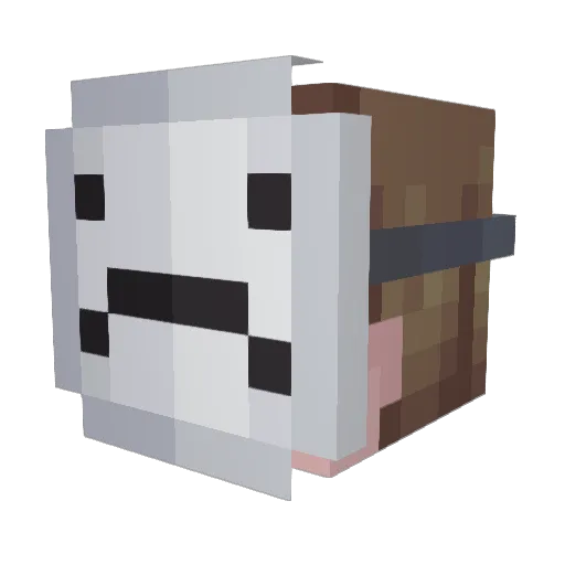 Ch0xy Minecraft avatar head, 3D render