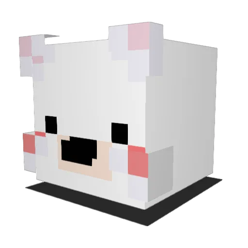 Ch0zz Minecraft avatar head, 3D render