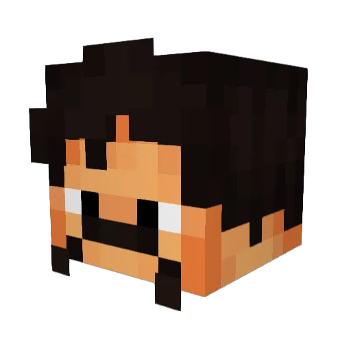 Ch1V Minecraft avatar head, 3D render