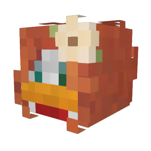 Ch1ckenSquared Minecraft avatar head, 3D render