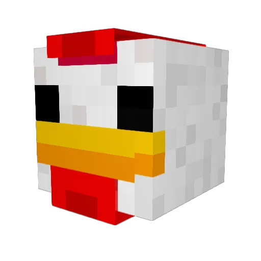Ch1ckenWing1800 Minecraft avatar head, 3D render