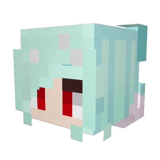 Ch1g1 Minecraft avatar head, 3D render