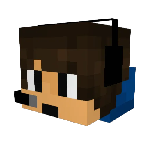 Ch1ll3erHDX Minecraft avatar head, 3D render